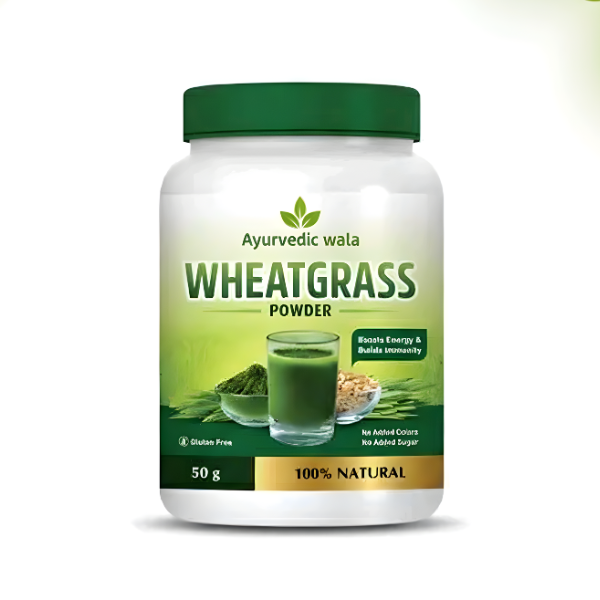 Ayurvedic Wala 100% Natural Wheatgrass Powder – Boost Energy, Detoxify & Strengthen Immunity (50g)