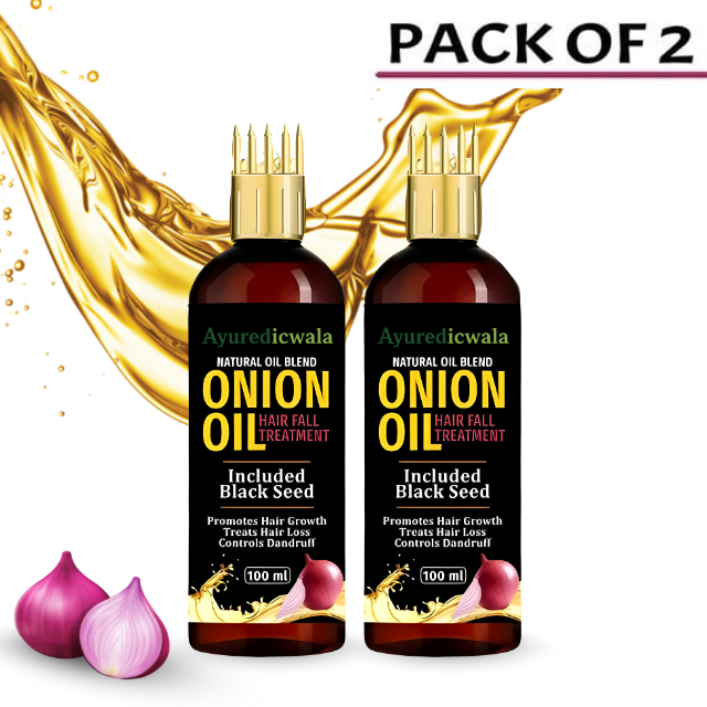 Ayurvedicwala Onion Hair Oil with Black Seed – Natural Hair Fall Treatment (100ml)