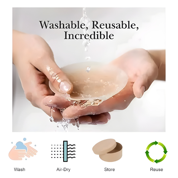 AyurvedicWala Reusable Silicone Nipple Cover with Storage Case – Ultra Thin & Invisible Design