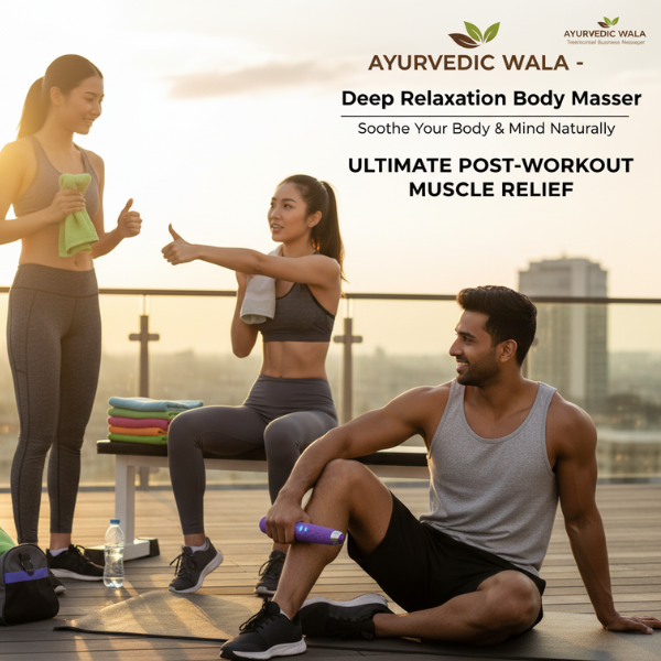 AyurvedicWala Deep Relaxation Body Massager – Rechargeable Full Body Pain Relief Device