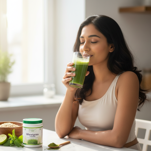 Ayurvedic Wala 100% Natural Wheatgrass Powder – Boost Energy, Detoxify & Strengthen Immunity (50g)